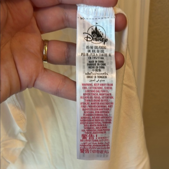 Disney Parks Cream T-Shirt Orange Graphic Mickey Resort Vacation Casual Preppy - Picture 3 of 4